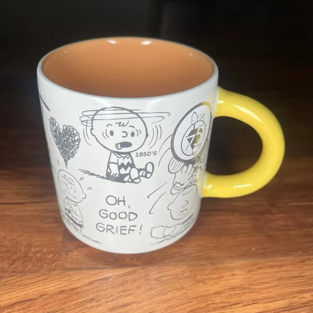 NEW Hallmark Peanuts 75th Anniversary Charlie Brown Through the Decades Mug